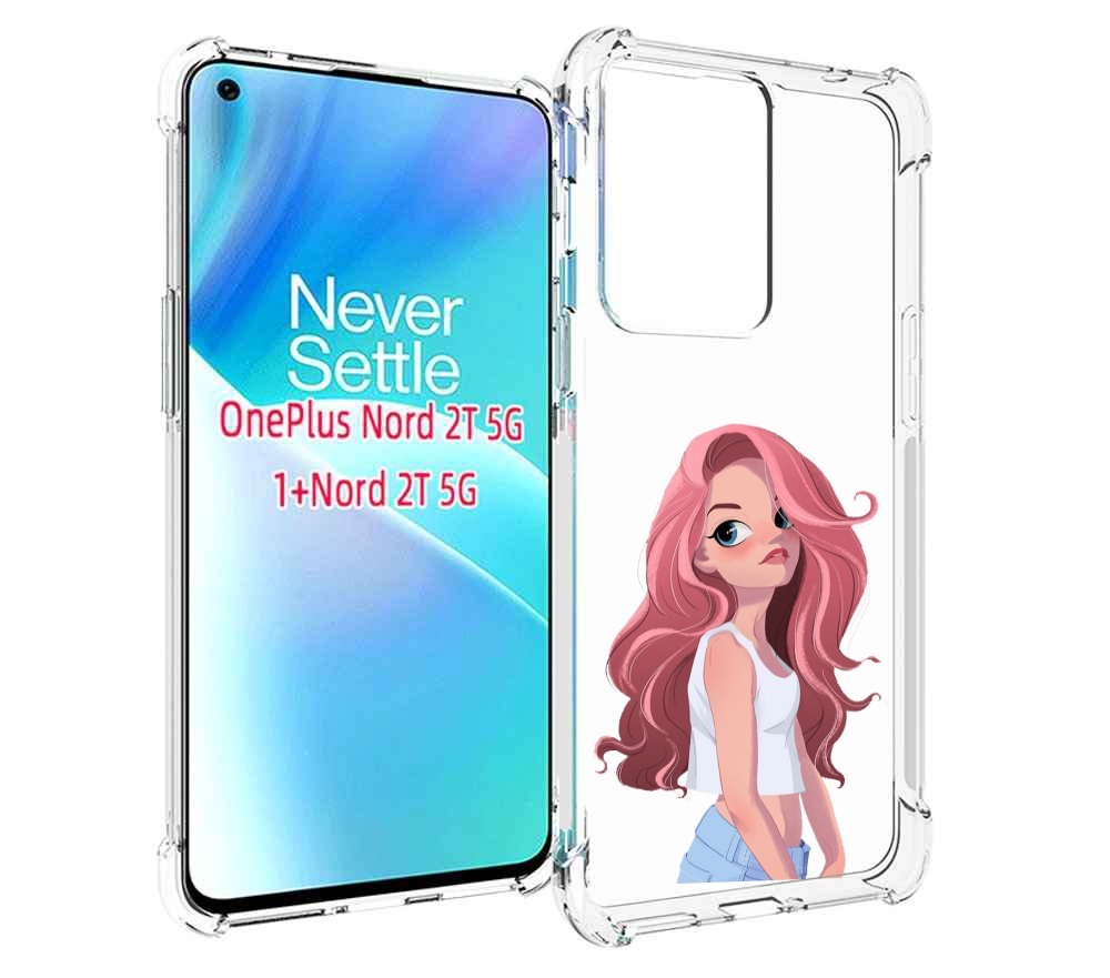 

Чехол MyPads Мультяшный-арт-девушки женский для OnePlus Nord 2T, Прозрачный, Tocco
