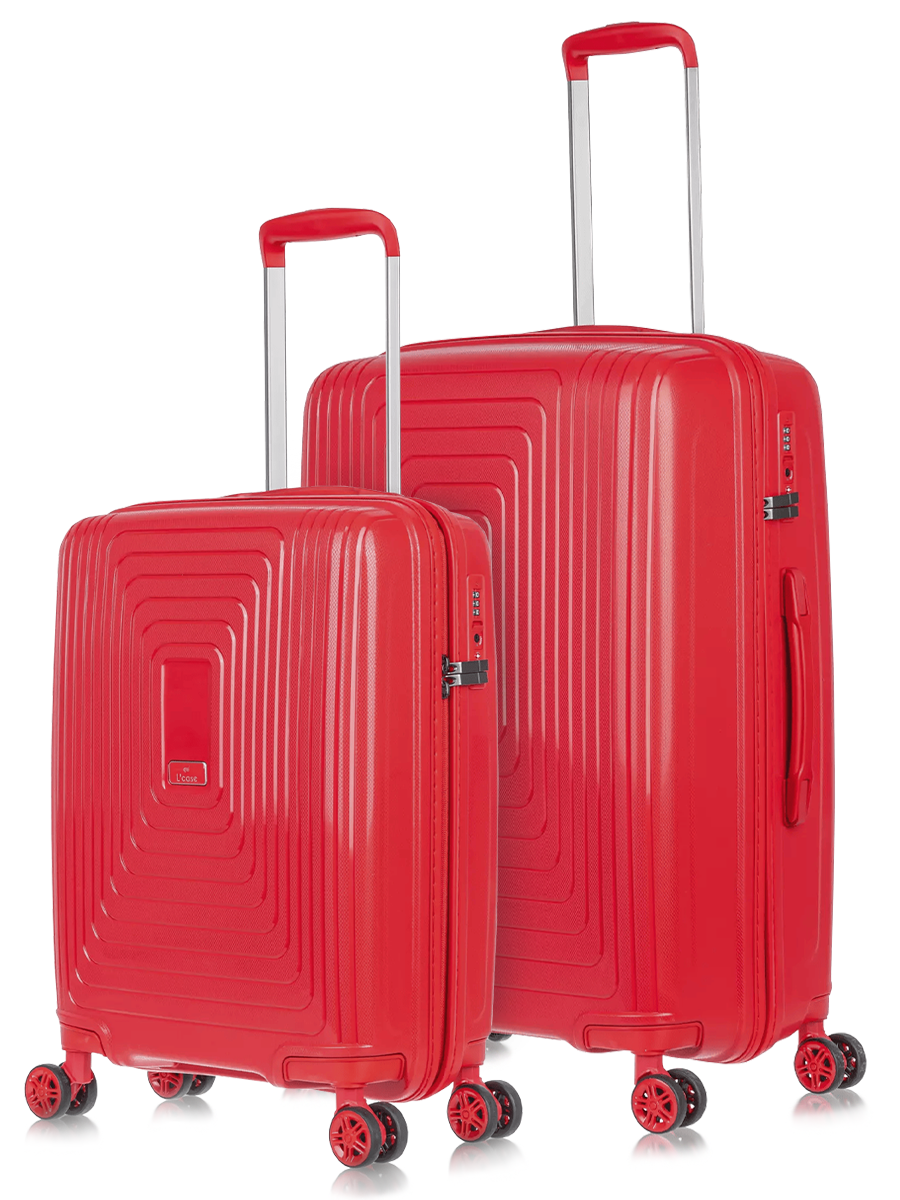 Комплект чемоданов унисекс L'Case Moscow красный S/M