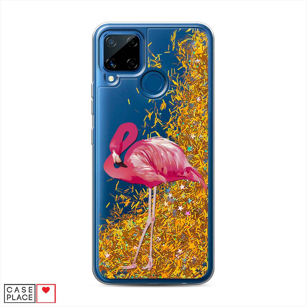 

Чехол Awog на Realme C15 "Застенчивый фламинго", Разноцветный, 255090-1