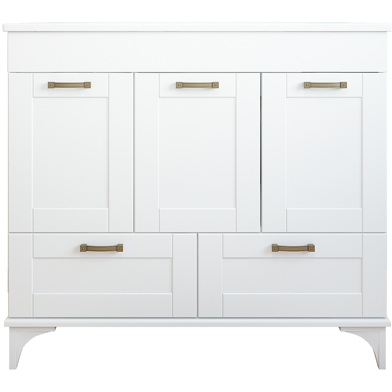 

Тумба с раковиной Sanflor Ванесса 95/2 С15328 Белая матовая, Белый