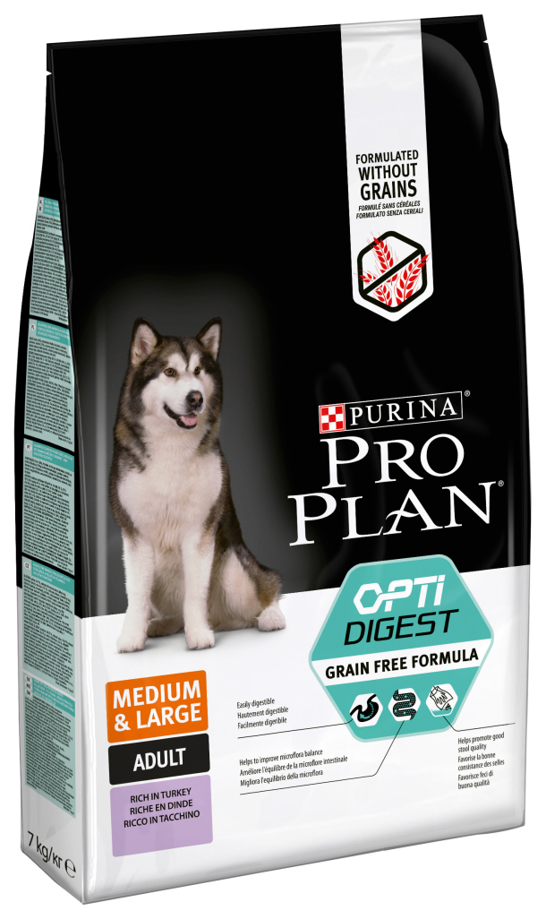 

PRO PLAN PRO PLAN ADULT DOG OPTIDIGEST GRAIN-FREE MEDIUM & LARGE беззерновой для взрослых