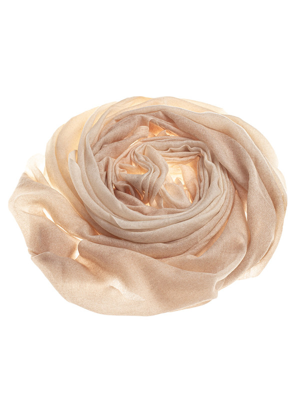 Шаль унисекс PASHMINA EMPORIUM PML15-508 бежевая, 107x216 см