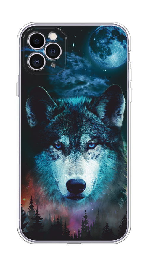 

Чехол на Apple iPhone 11 Pro Max "Лунный волк", Бирюзовый;розовый;синий, 12250-1