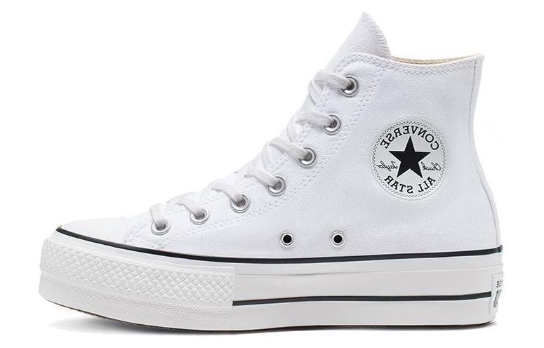 

Кеды унисекс Converse Chuck Taylor All Star canvas platform high top белые 37 EU, Белый, Chuck Taylor All Star canvas platform high top