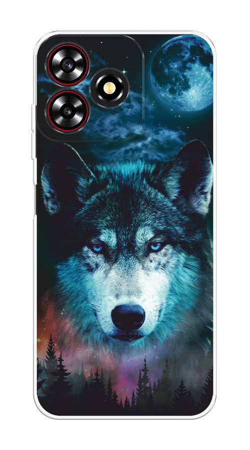 

Чехол на ZTE Blade V50 Smart "Лунный волк", Бирюзовый;розовый;синий, 136550-1