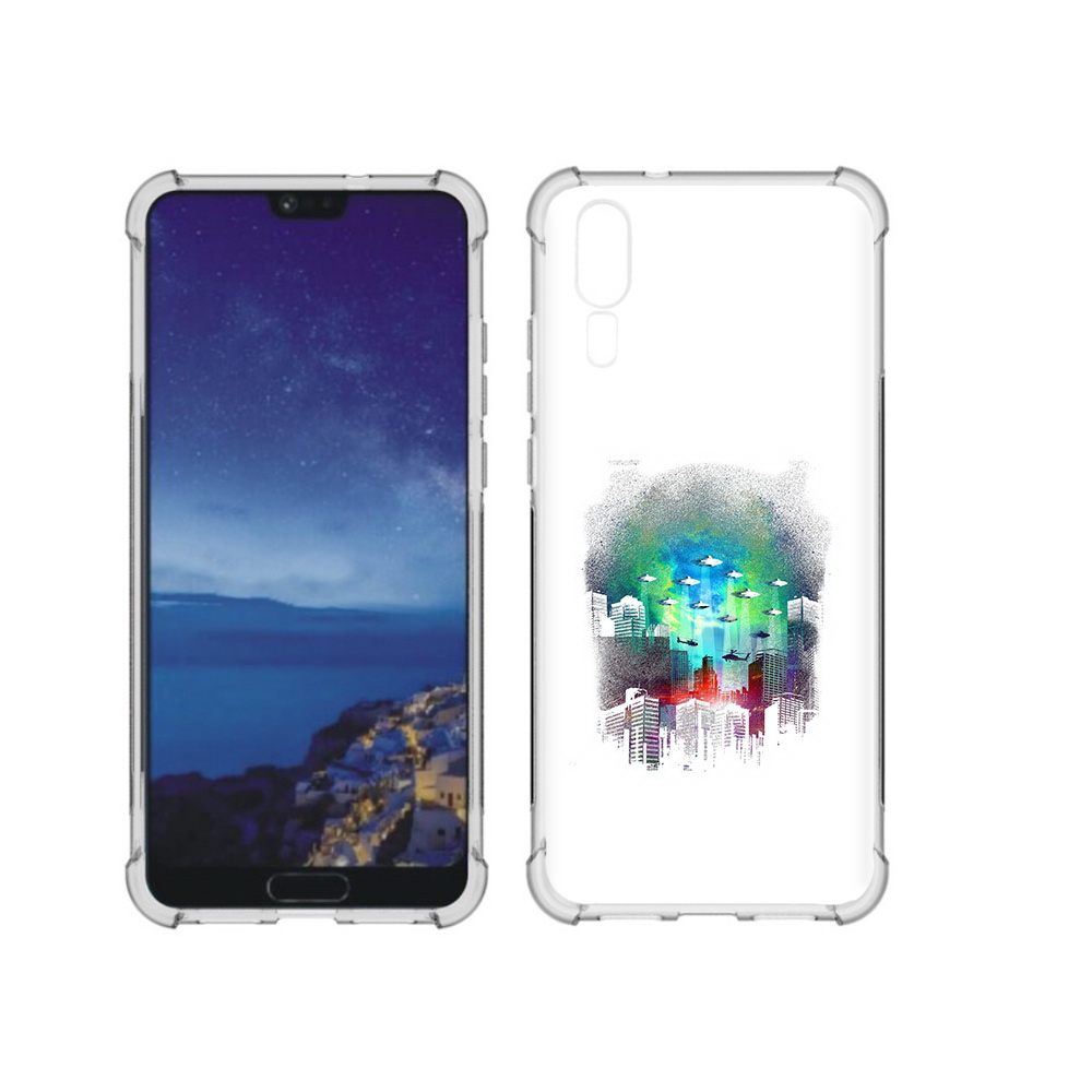 

Чехол MyPads Tocco для Huawei P20 город в свечении (PT108006.52.296), Прозрачный, Tocco
