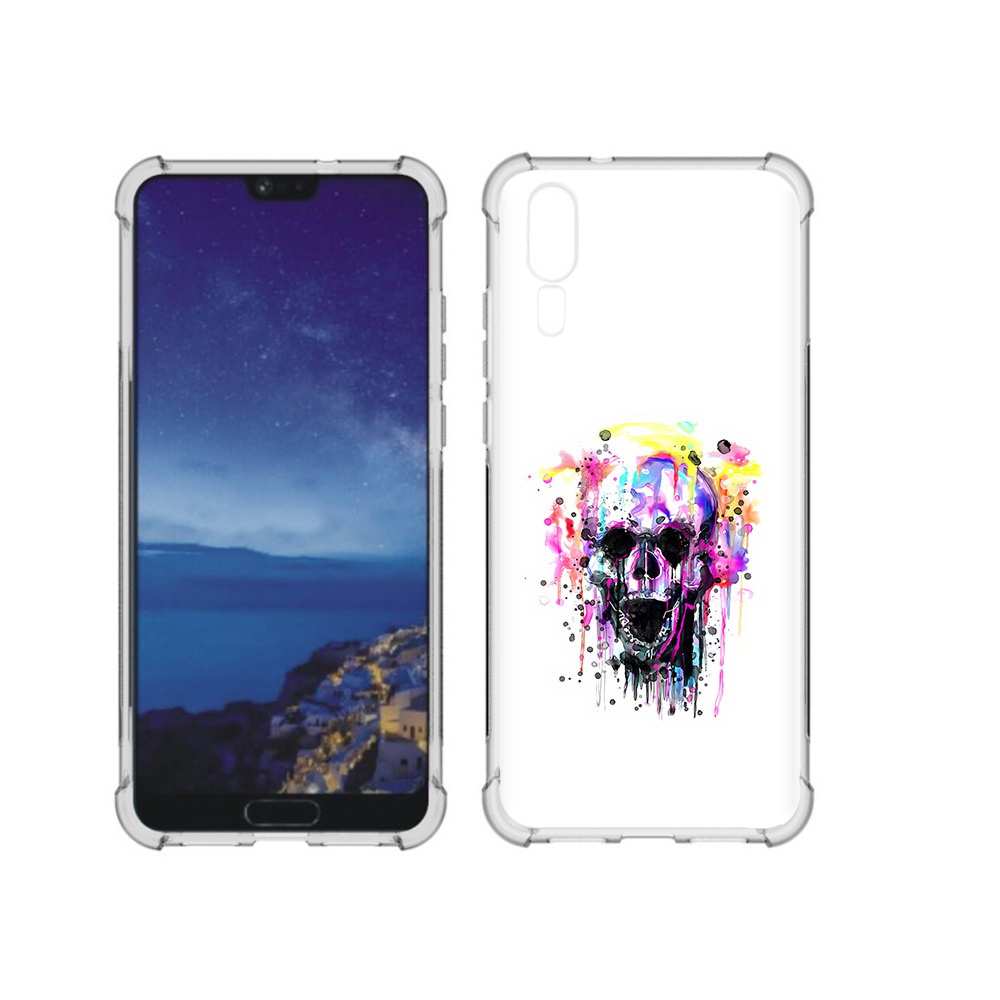 

Чехол MyPads Tocco для Huawei P20 граффити череп (PT108006.52.298), Прозрачный, Tocco