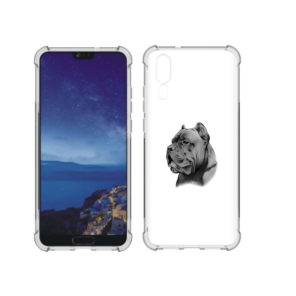 

Чехол MyPads Tocco для Huawei P20 грозный бульдог (PT108006.52.300), Прозрачный, Tocco