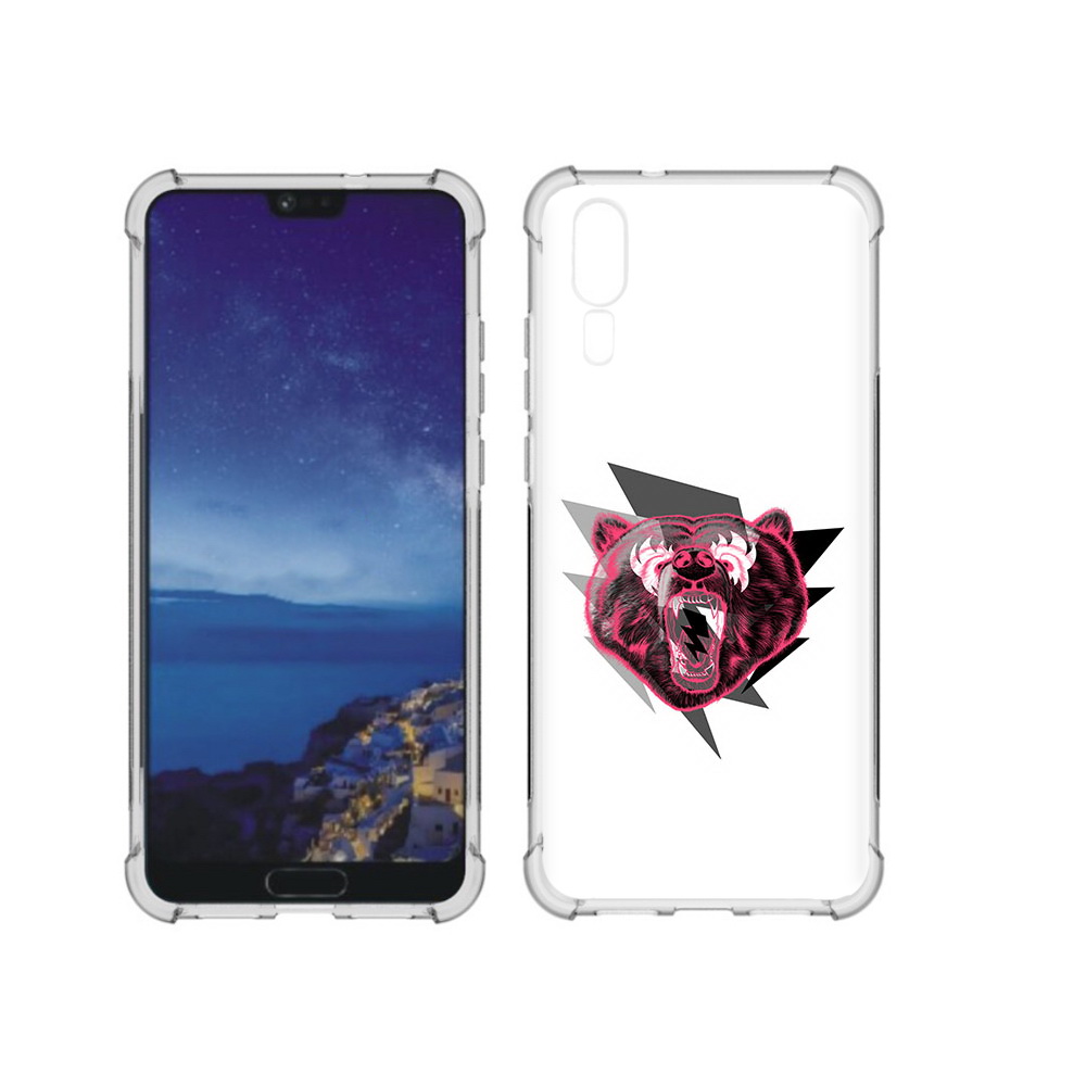 

Чехол MyPads Tocco для Huawei P20 грозовой медведь (PT108006.52.301), Прозрачный, Tocco