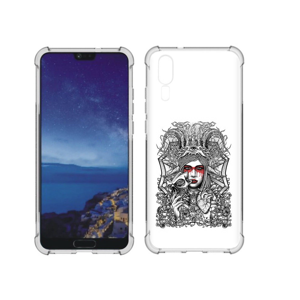 

Чехол MyPads Tocco для Huawei P20 грусная девушка (PT108006.52.302), Прозрачный, Tocco