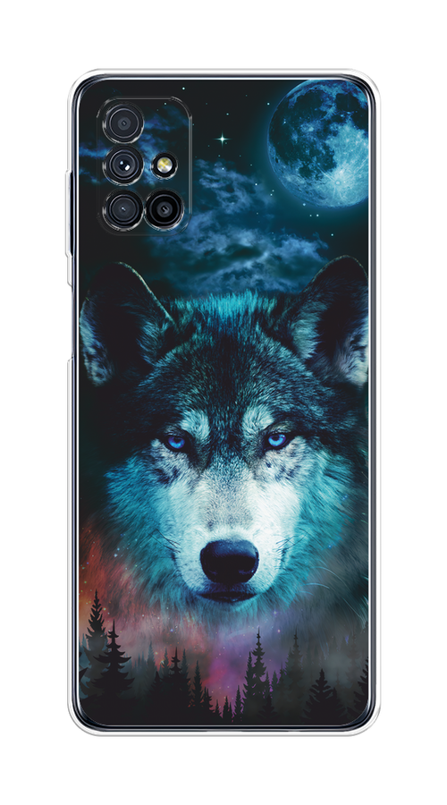 

Чехол на Samsung Galaxy M31s "Лунный волк", Бирюзовый;розовый;синий, 2101450-1