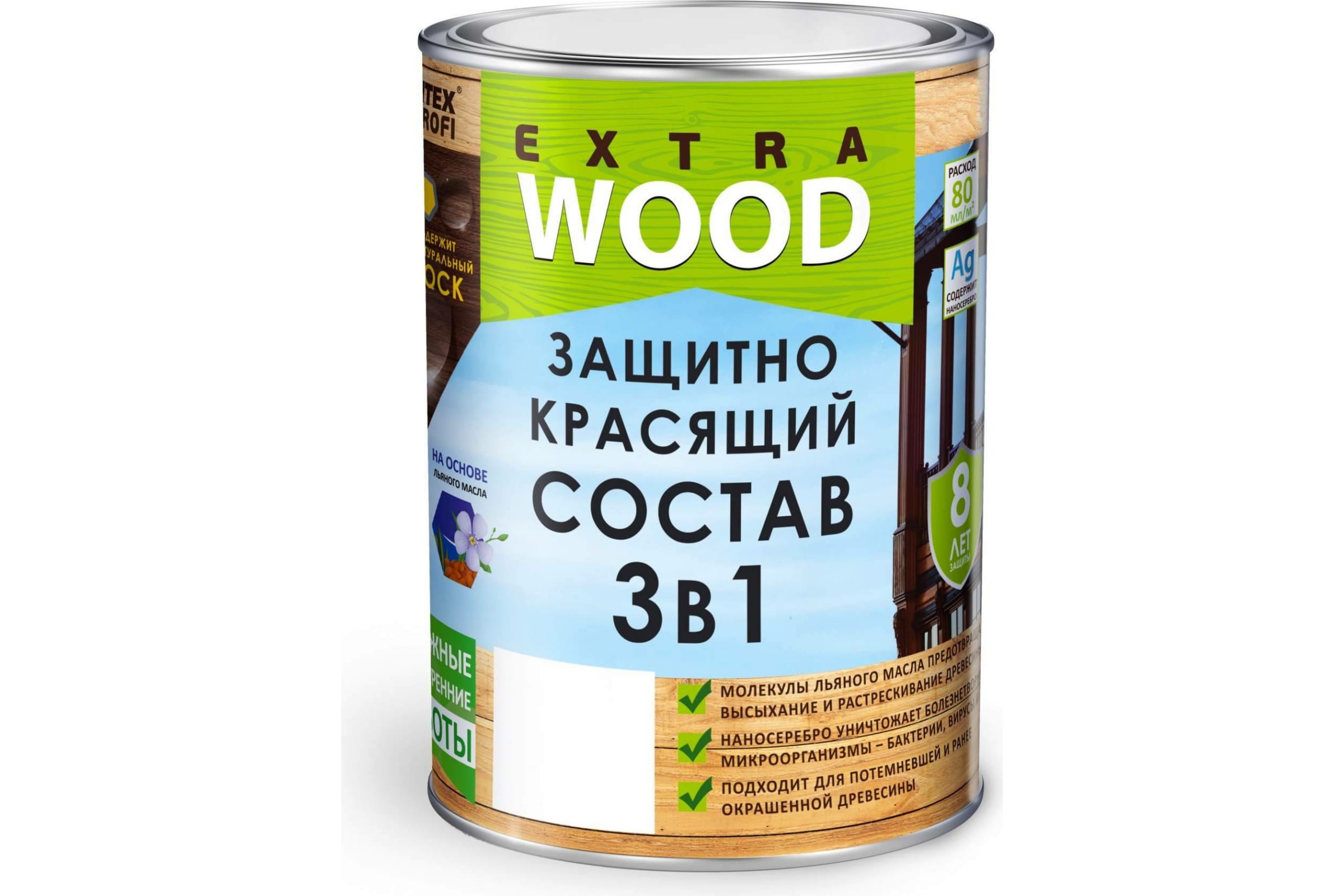 

FARBITEX Защитно-красящий состав 3в1 Тик (3 л) EXTRA 4300007407