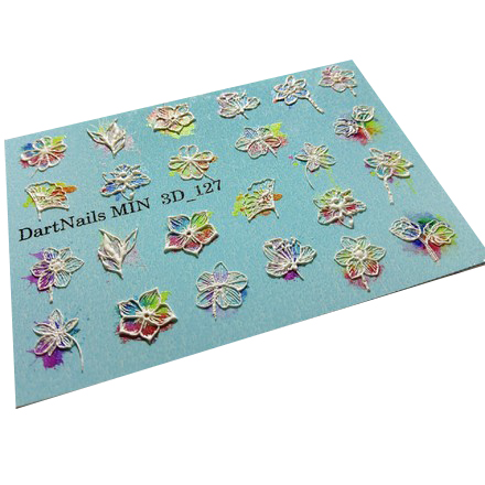 

Набор DartNails 3D-слайдер Цветы микс №127, 3 шт.