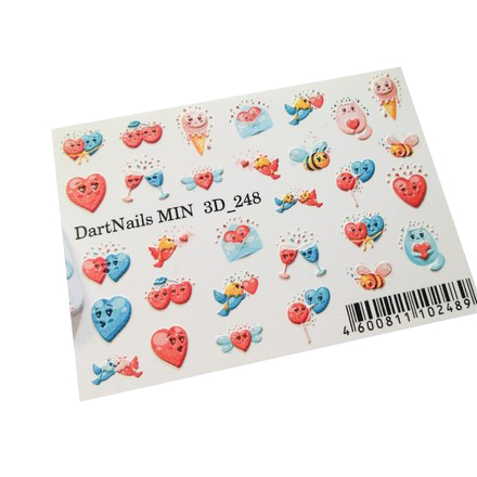 

Набор DartNails 3D-слайдер Сердце. Любовь №248, 3 шт.