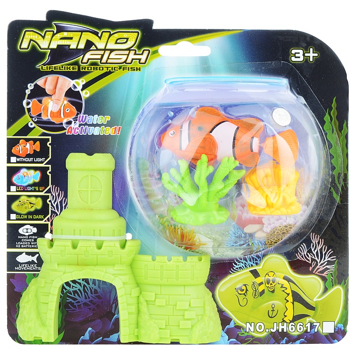 

Oubaoloon водоплавающая, Рыбка на батарейках, на листе, водоплавающая, "Рыбка" на батарейках, на листе