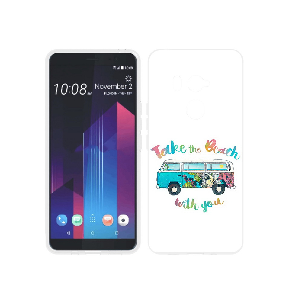 

Чехол MyPads Tocco для HTC U11 EYEs Хиппи автобус, Прозрачный, Tocco