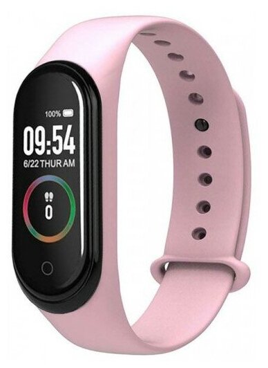 

Ремешок силиконовый для Xiaomi Mi Band 5 розовая пудра, j-50