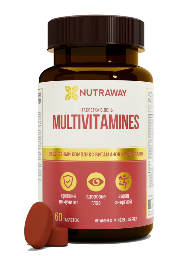 

Мультивитамины NUTRAWAY Multivitamines таблетки 60 шт., Multivitamines