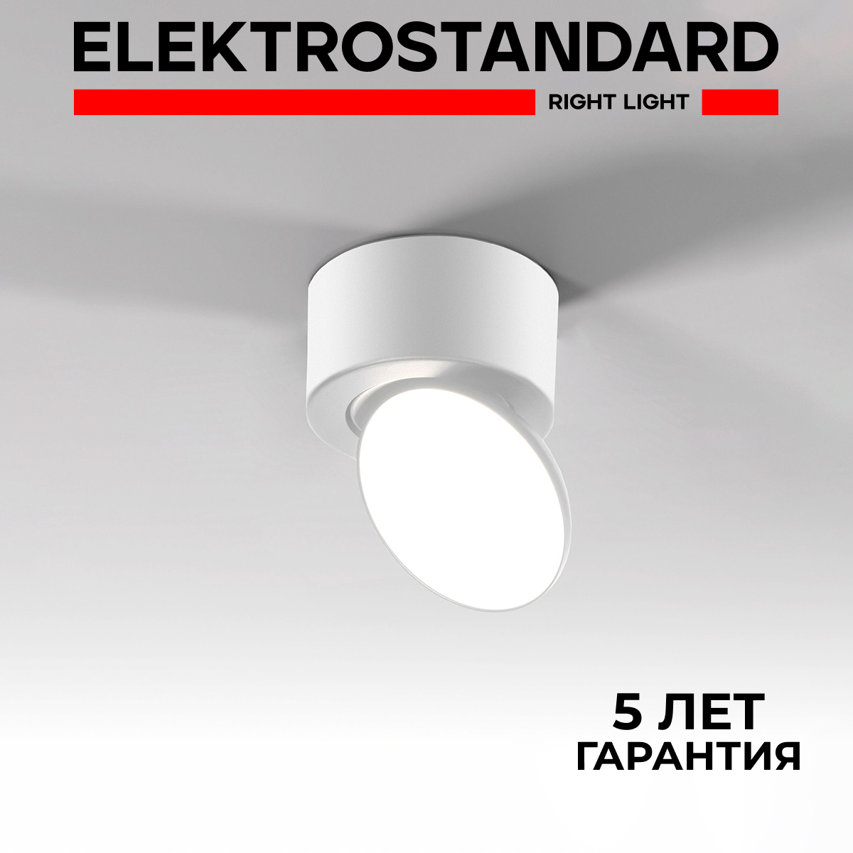 

Накладной поворотный LED светильник Elektrostandard Smooth 25053/LED 10W 4000K белый, Smooth