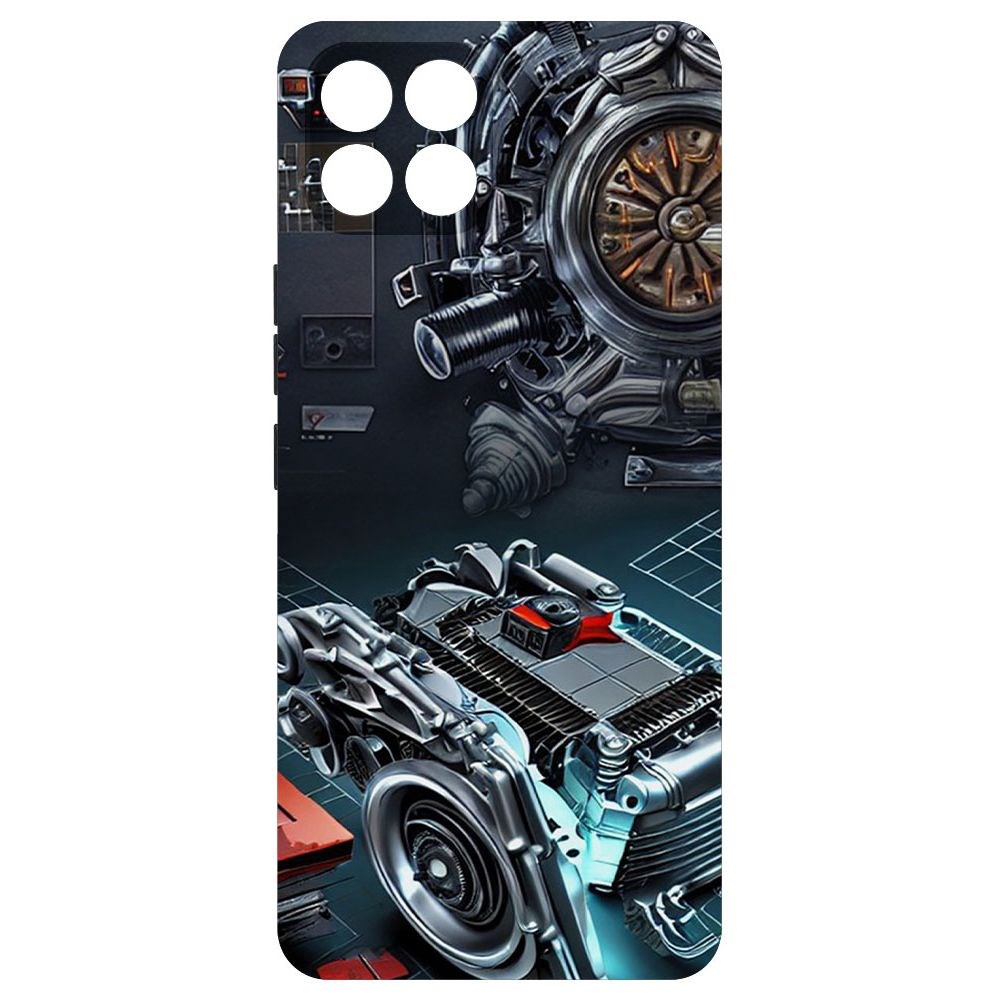 

Чехол-накладка Софт Моторы для Infinix Smart 6 HD, Черный