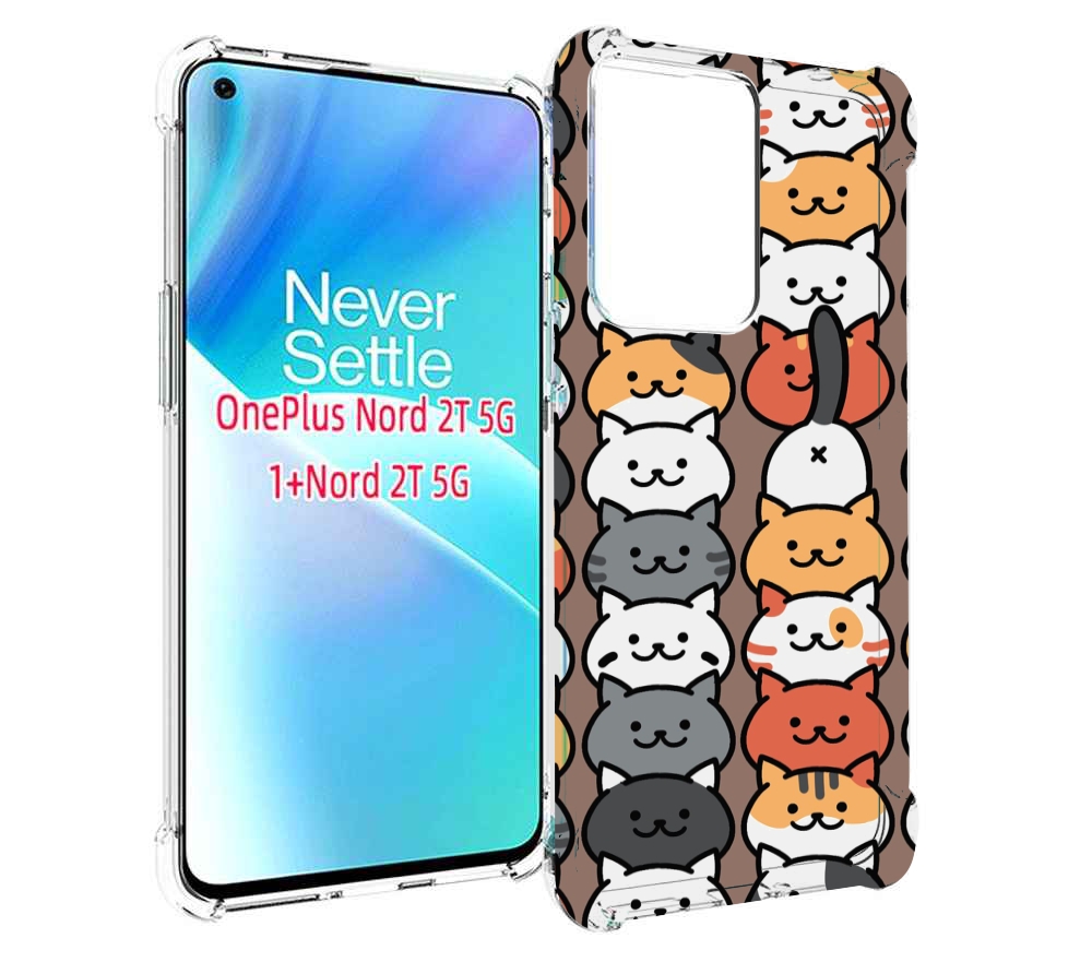 

Чехол MyPads Найди-кота для OnePlus Nord 2T, Прозрачный, Tocco