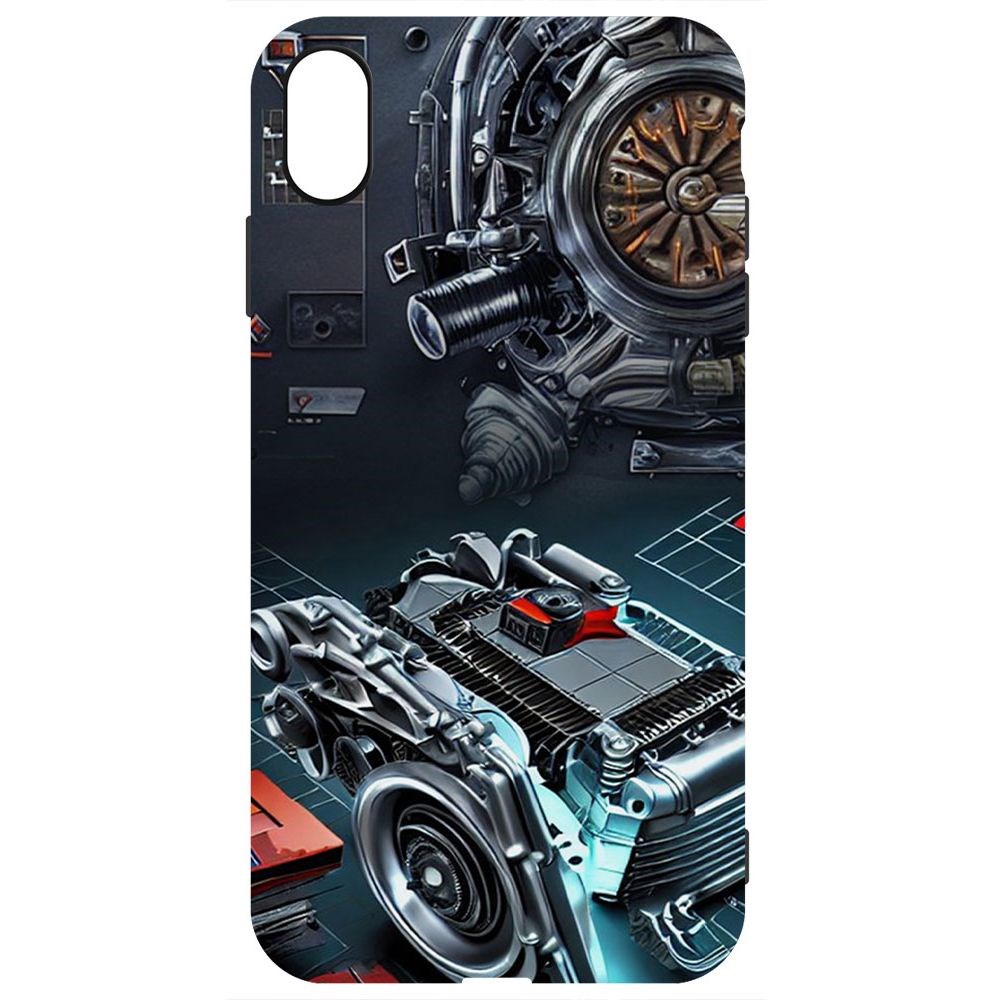 

Чехол-накладка Софт Моторы для iPhone XS Max, Черный