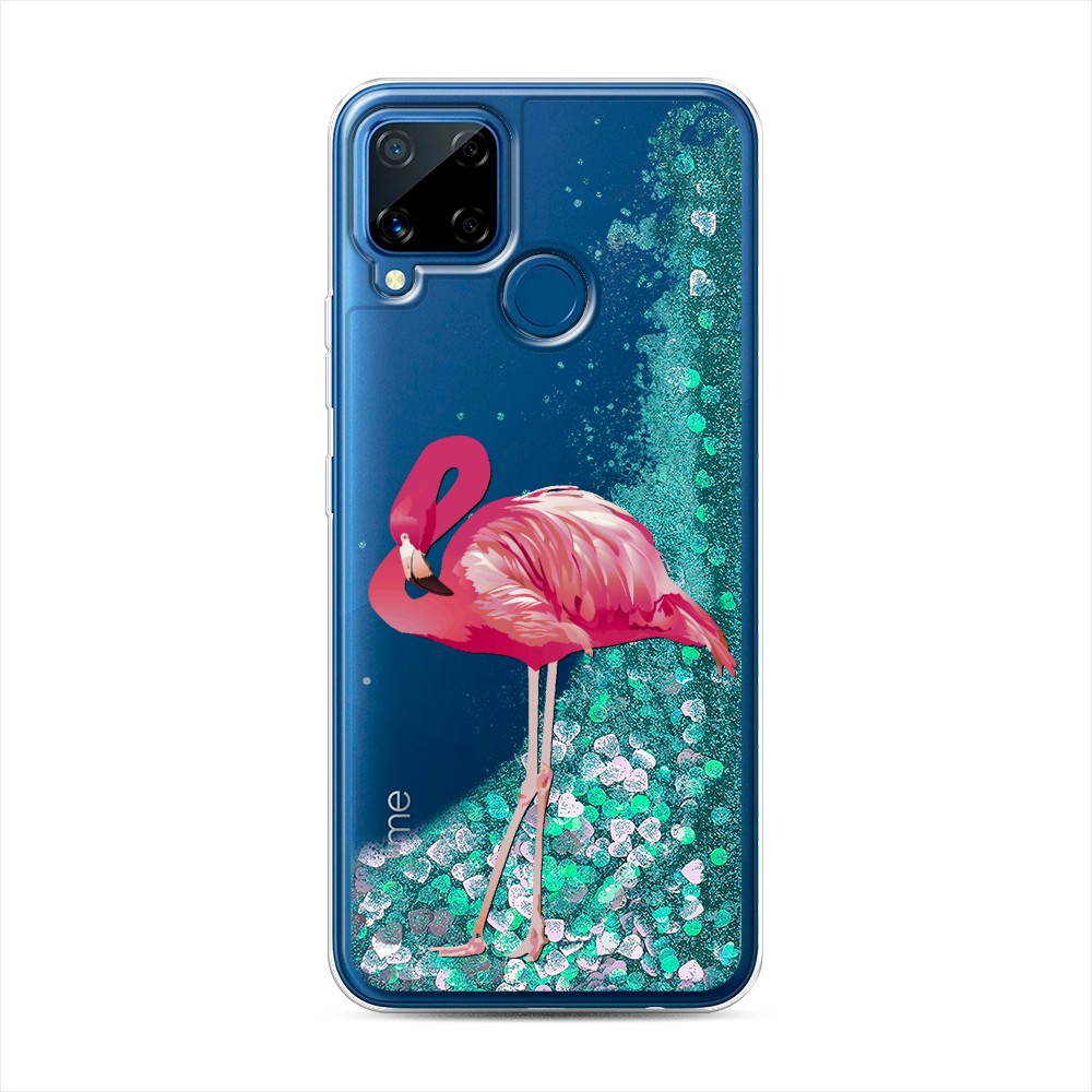 

Чехол Awog на Realme C15 "Застенчивый фламинго", 255095-1