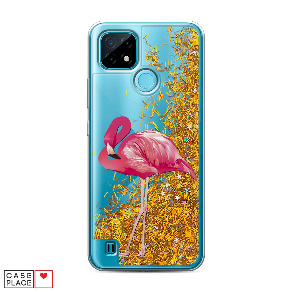 

Чехол Awog на Realme C21 "Застенчивый фламинго", Разноцветный, 254990-1