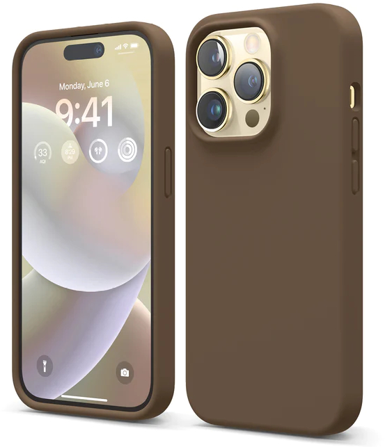 

Чехол Elago Liquid Soft Silicone Case для iPhone 14 Pro Max (Brown), Коричневый