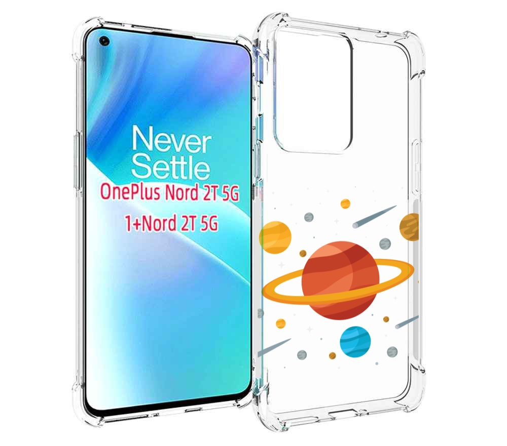

Чехол MyPads Планета-Сатурн для OnePlus Nord 2T, Прозрачный, Tocco