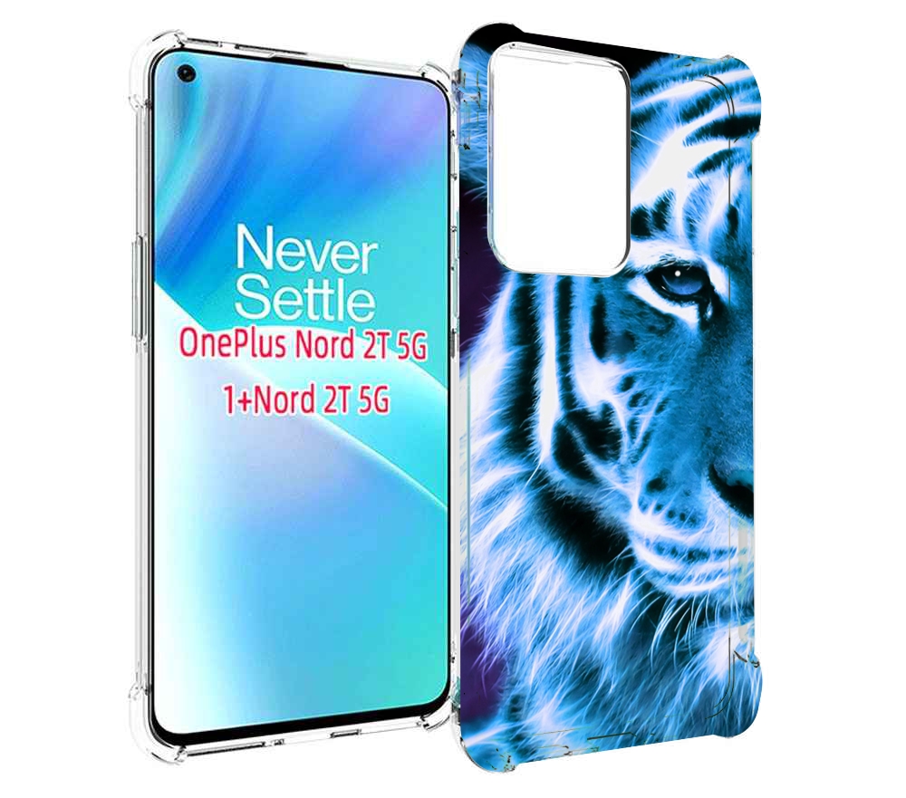 

Чехол MyPads Половина-тигра мужской для OnePlus Nord 2T, Прозрачный, Tocco