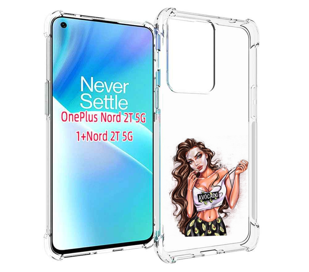 

Чехол MyPads Продукты на дом с доставкой женский для OnePlus Nord 2T, Прозрачный, Tocco