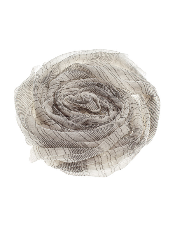 Шаль унисекс PASHMINA EMPORIUM PCLL04-551 белая, 120x225 см