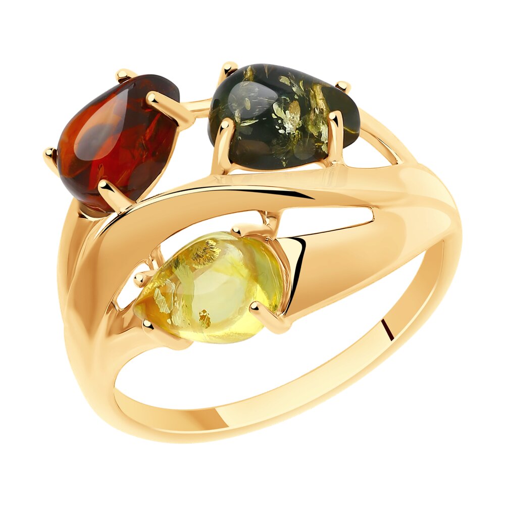 

Кольцо из серебра р. 16,5 Diamant 93-310-00456-2, янтарь прессованный, 93-310-00456-2