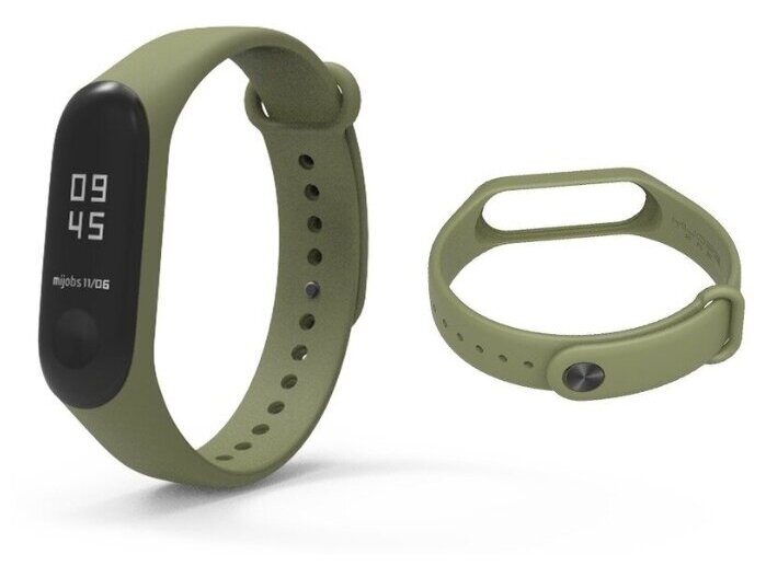 

Ремешок силиконовый для Xiaomi Mi Band 5 хаки, j-57