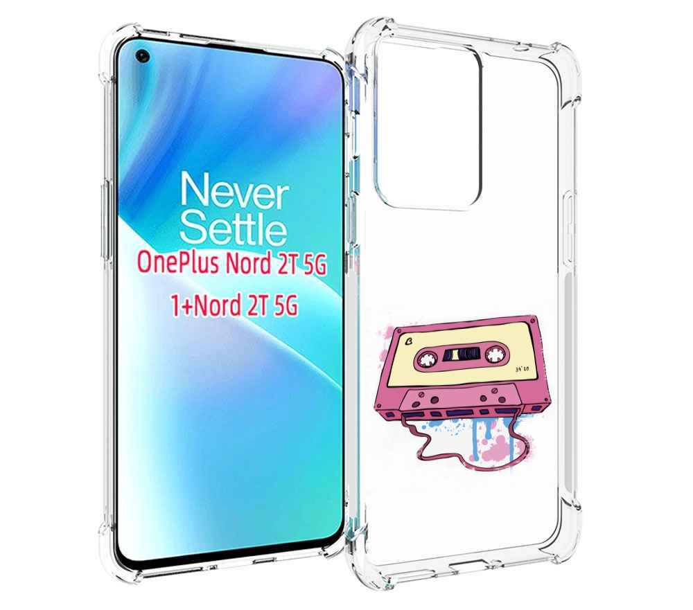 

Чехол MyPads Розовая кассета для OnePlus Nord 2T, Прозрачный, Tocco