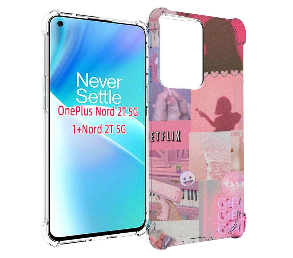 

Чехол MyPads Розовый-вайб для OnePlus Nord 2T, Прозрачный, Tocco