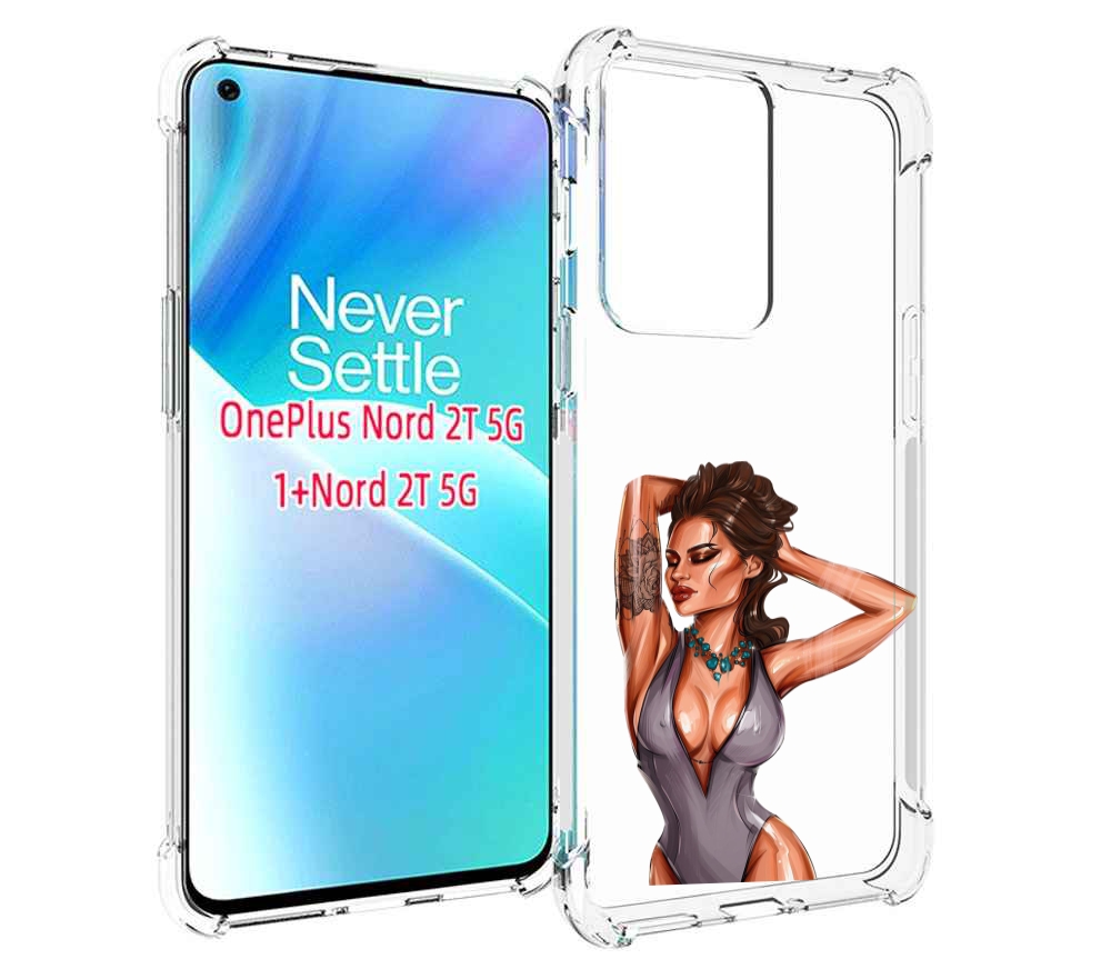 

Чехол MyPads Роскошная-девушка женский для OnePlus Nord 2T, Прозрачный, Tocco