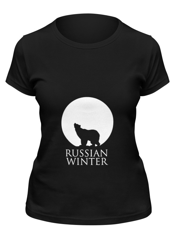 

Футболка женская Printio Russian winter черная XL, Черный, Russian winter