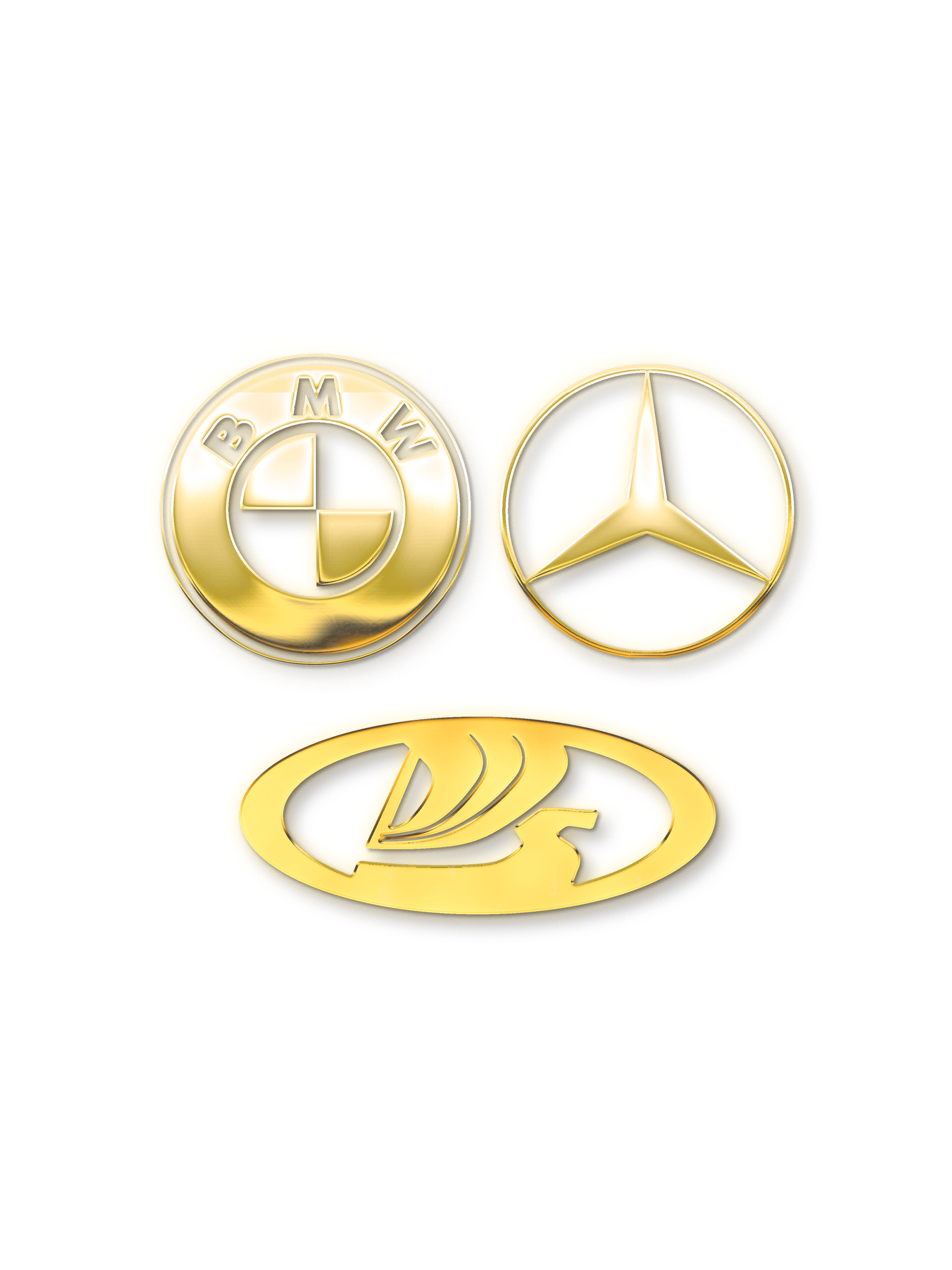 

Наклейка металлическая Silver&Golden Sticker KstG36094 Авто 3 шт., Наклейки