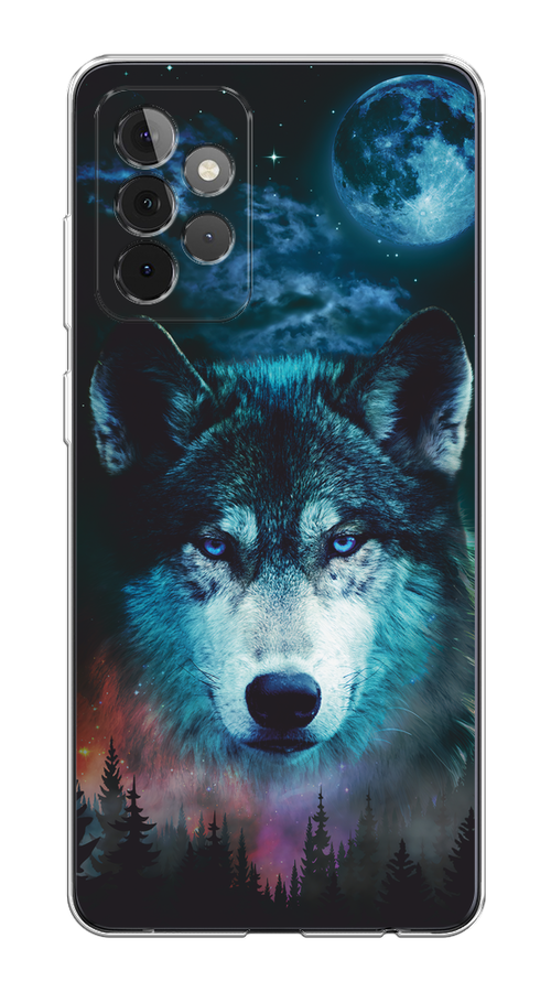 

Чехол на Samsung Galaxy A72 "Лунный волк", Бирюзовый;розовый;синий, 2101950-1
