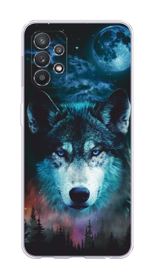

Чехол на Samsung Galaxy A32 "Лунный волк", Бирюзовый;розовый;синий, 2102050-1