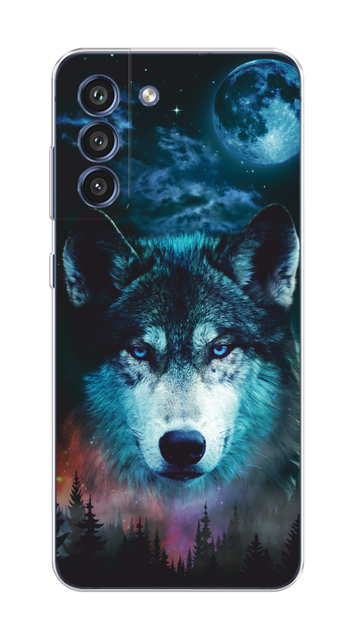 

Чехол на Samsung Galaxy S21 FE 5G "Лунный волк", Бирюзовый;розовый;синий, 2103050-1