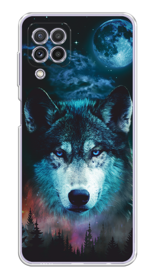 

Чехол на Samsung Galaxy A22/M22/M32 "Лунный волк", Бирюзовый;розовый;синий, 2103450-1