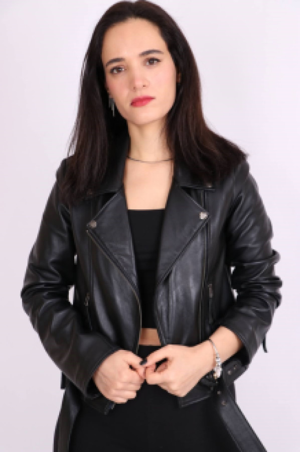 

Кожаная куртка женская A Classics 902 черная 2XL (доставка из-за рубежа), 902
