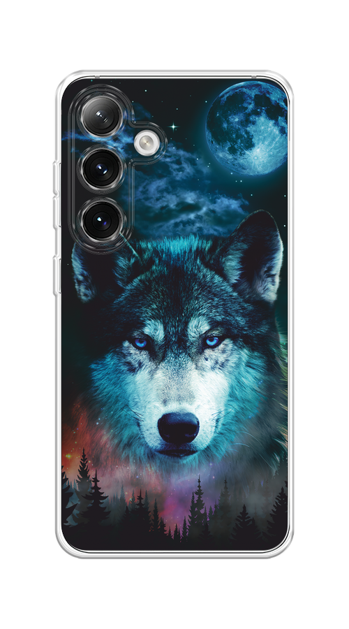 

Чехол на Samsung Galaxy S24 "Лунный волк", Бирюзовый;розовый;синий, 2109050-1