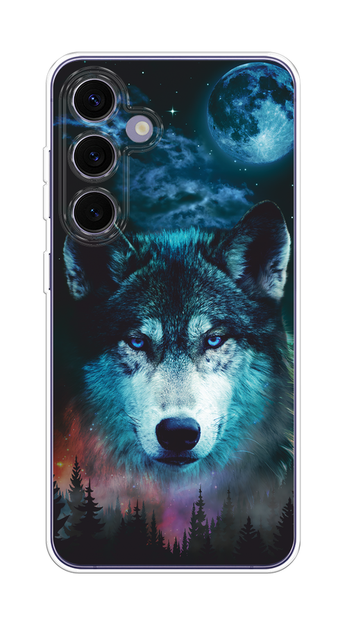

Чехол на Samsung Galaxy S24 Plus "Лунный волк", Бирюзовый;розовый;синий, 2109150-1