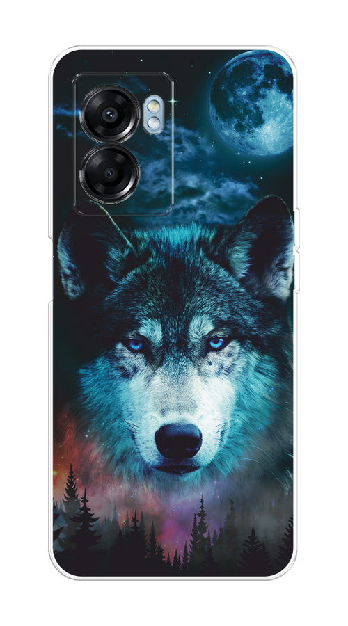 

Чехол на Oppo A57 5G/A56s/OnePlus Nord N300 5G "Лунный волк", Бирюзовый;розовый;синий, 2510250-1