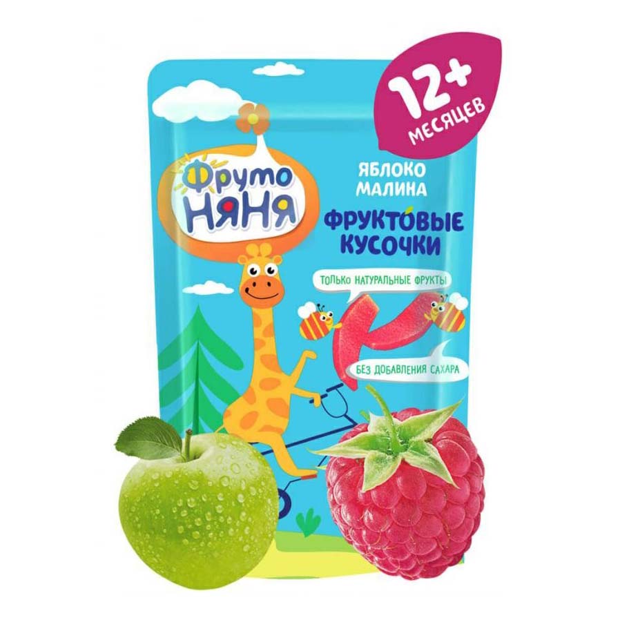 

Фруктовые пастилки ФрутоНяня яблоко-малина с 1 года 15 г