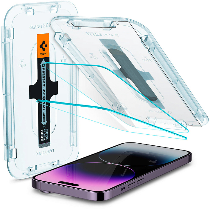 Защитное стекло Spigen GlastR EZ Fit 2 Pack (AGL05202) для iPhone 14 Pro Max(Transparency)